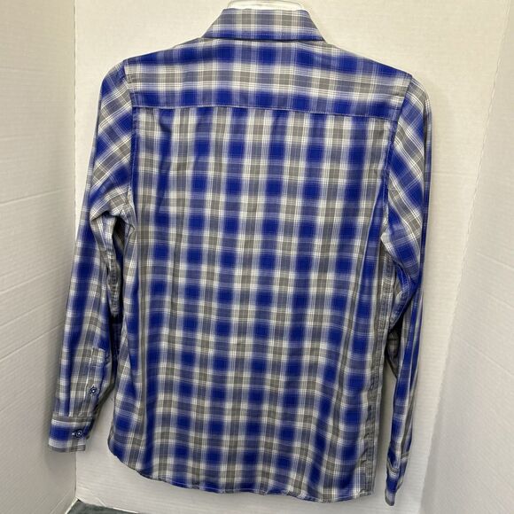 Dixxon Youth Venice Plaid Bamboo Long Sleeve Pearl Snap Shirt Large - Picture 6 of 10